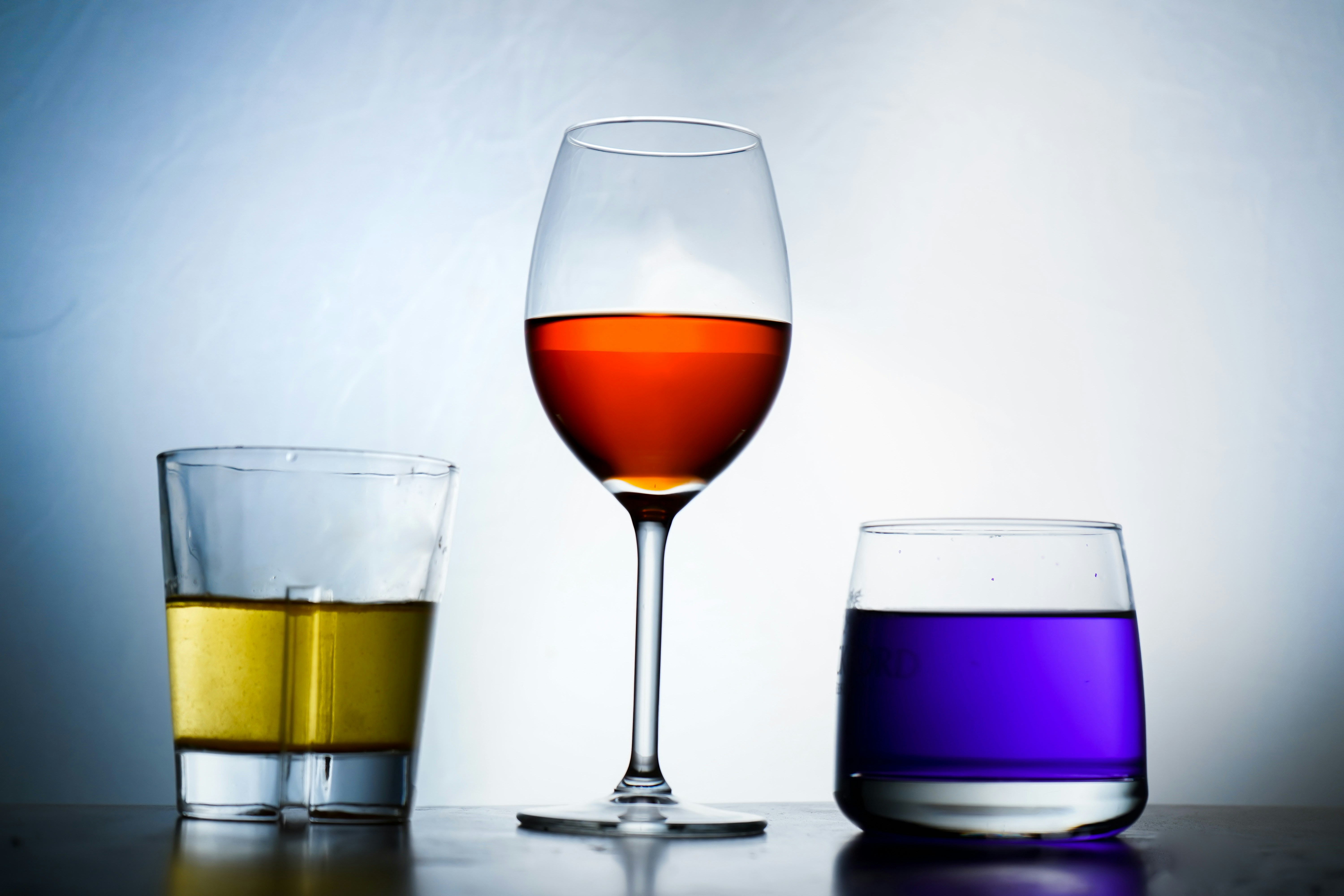 Silhouettes of liquids